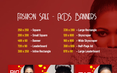 Wyprzedaż mody - animowany baner reklamowy