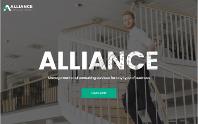 Alliance - Management &amp;amp; Consulting Moderní šablona vstupní stránky HTML5