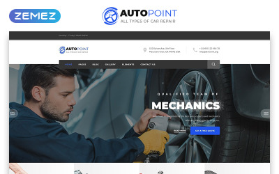 Autopoint - Araba Tamiri Çok Sayfalı Yaratıcı HTML Web Sitesi Şablonu