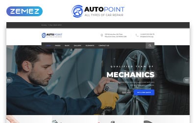 Autopoint - Autoreparatur Mehrseitige kreative HTML-Website-Vorlage