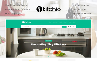 "Kitchio - Kitchen Store" - адаптивний OpenCart шаблон №77639