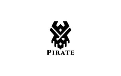 Plantilla de logotipo pirata