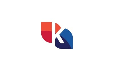 Bokstaven K logotyp mall