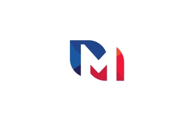 Bokstaven M logotyp mall