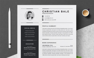 Christian Bale-简历模板