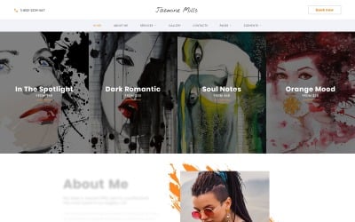 Jasmine Mills - Kunstfertige kreative HTML-Website-Vorlage