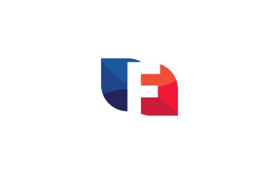 Písmeno F Logo šablona