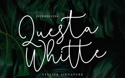Carattere corsivo Questa Whitte