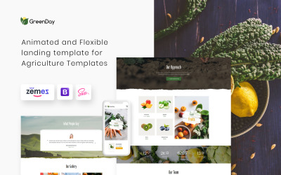 GreenDay - Landing Page Template für Bio-Bauernhöfe
