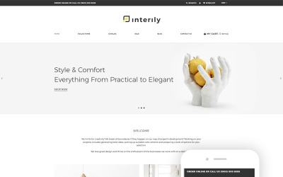 Interily - Интерьер и мебель Элегантная многостраничная тема Shopify