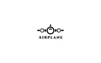 Logo letadla šablona
