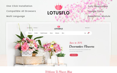 Lotusflo - Flowers Store OpenCart Template