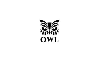 Moudrá sova Logo šablona