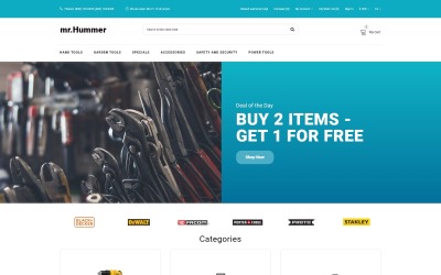 Mr.Hummer - Araçlar ve Ekipman Temiz Çok Sayfalı OpenCart Şablonu