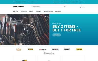 Mr.Hummer - Tools &amp;amp; Equipment Clean Mehrseitige OpenCart-Vorlage
