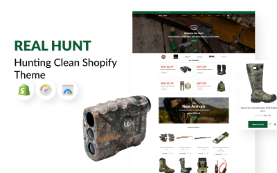 Real Hunt - охотничья чистая тема Shopify
