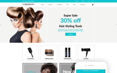 Responsive Master Cut - Beauty Clean Shopify Theme #77865