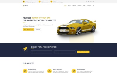 Fraks - Многоцелевая классическая тема WordPress Elementor для ремонта автомобилей