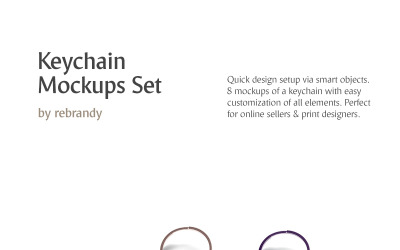 Keychain Set Product Mockup 77950