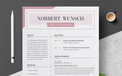 Šablona životopisu Norberta Wunsche