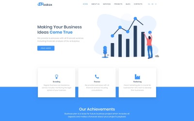Peakex - Financiën Multifunctioneel Infographic WordPress Elementor-thema