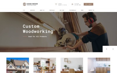 Responsivt Good Wood - Interior & Furniture Clean HTML Landing Page-mall #77934