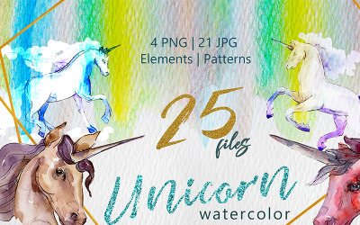 Unicornio Obra Maestra Acuarela Png - Ilustración