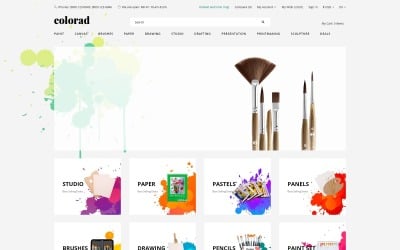 Colorad - Plantilla OpenCart limpia para tienda de arte