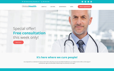 GlobalHealth - Doctor & Medical Moto CMS HTML Template