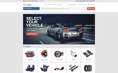Lergos - Автомобільні запчастини Класична тема для електронної комерції WomCommerce