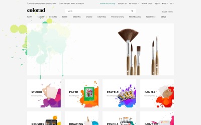 Colorad - čistá šablona OpenCart pro obchod s uměním