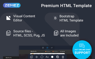 Black Bear Bar - Mat & restaurang Färdig att använda modern HTML5-webbplatsmall
