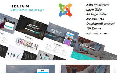 Helium - 10 in 1 multifunctionele Joomla-sjabloon
