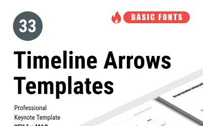 Idősor nyilai sablonok - Keynote sablon
