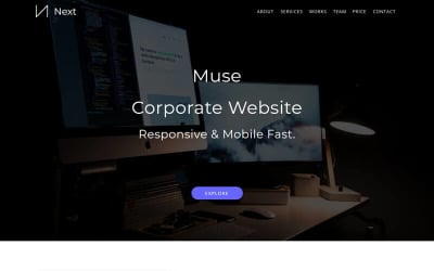 Наступний шаблон творчого портфоліо Muse