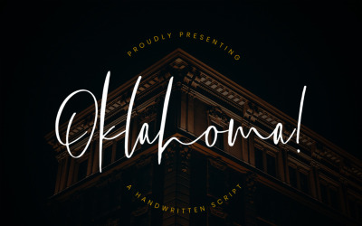 Oklahoma handskrivet kursivt teckensnitt
