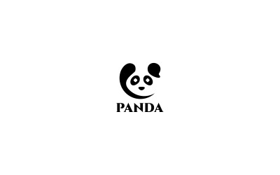 Plantilla de logotipo de panda
