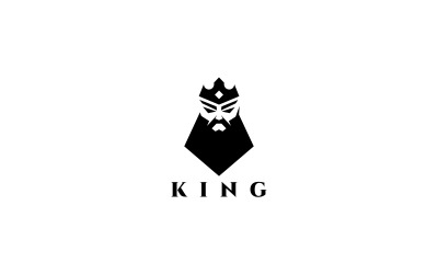 Plantilla de logotipo de rey