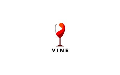 Şarap Logo Şablonu