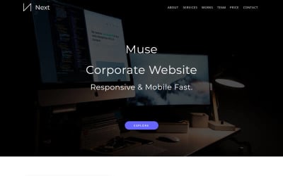 Siguiente Plantilla Muse para Portafolio Creativo