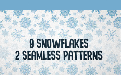 9 sneeuwvlokken - illustratie