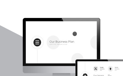 Черно-белая презентация шаблон PowerPoint