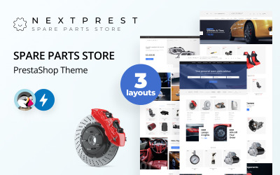 Nextprest - Alkatrészbolt tiszta Bootstrap e-kereskedelmi PrestaShop téma