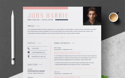 Plantilla de CV de John Harrie