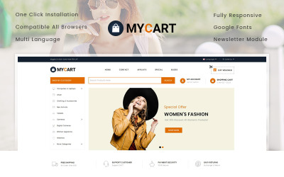 Plantilla OpenCart "MyCart - Multipurpose Store" #78275