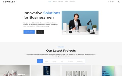Revoler - Üzleti többcélú minimális WordPress Elementor téma