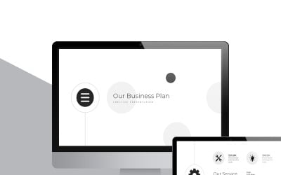 Svartvit presentation PowerPoint-mall