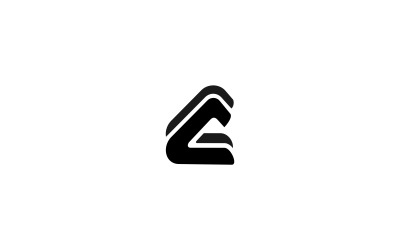 C harfi marka logo şablonu
