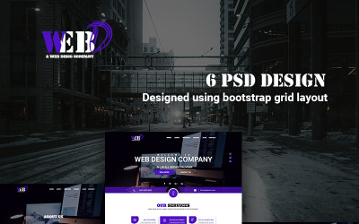 "Graphics PSD Template" - bootstrap PSD шаблон №78391