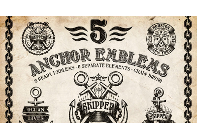 Ilustrace "Marine Anchor Logos" #78362